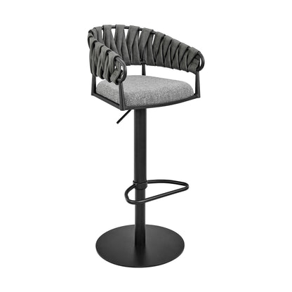 Black Swivel Counter Stool - Adjustable Height Bar Stool