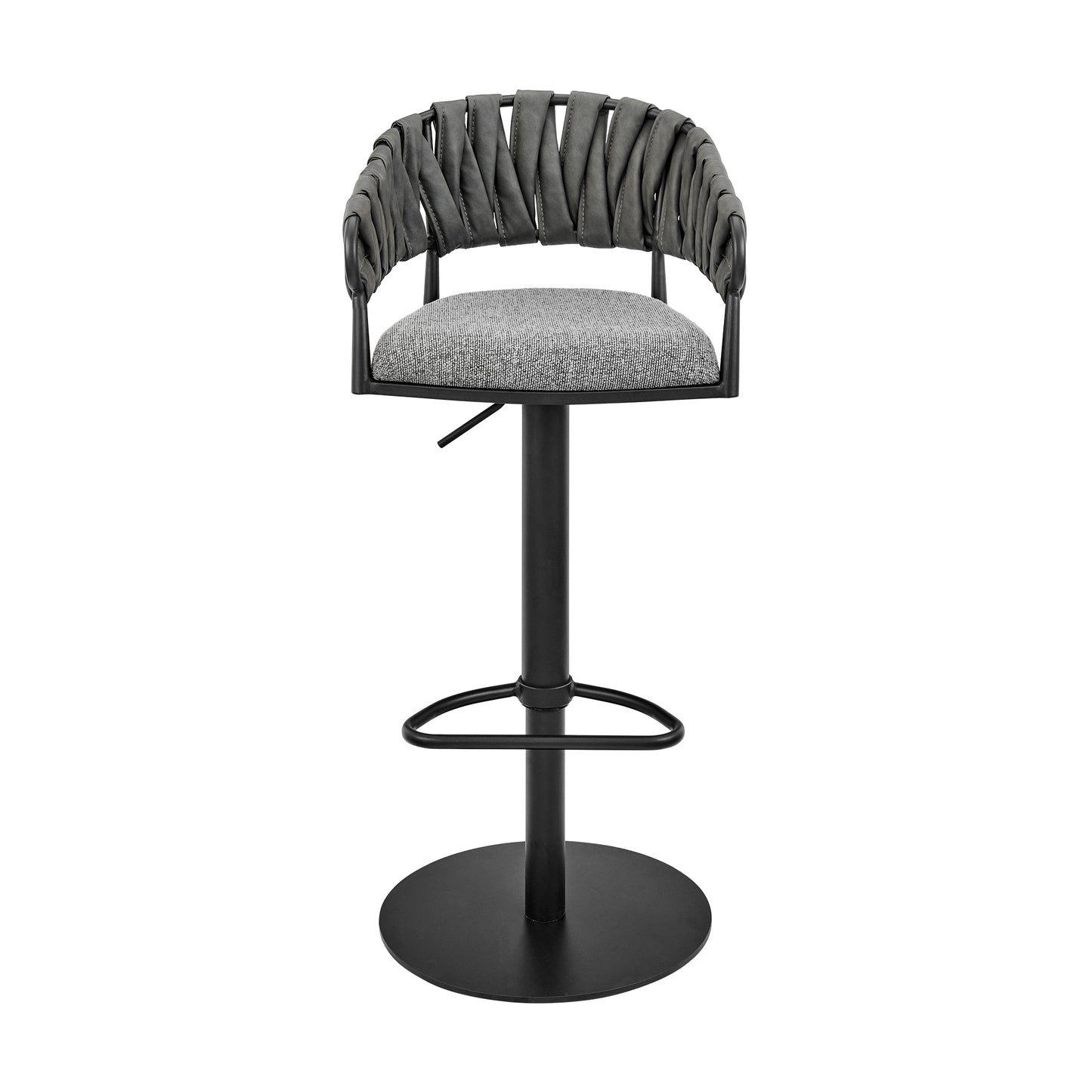 Black Swivel Counter Stool - Adjustable Height Bar Stool