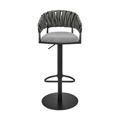 Black Swivel Counter Stool - Adjustable Height Bar Stool
