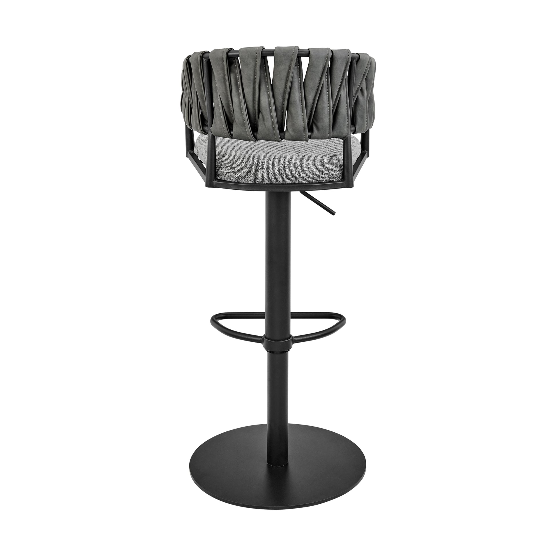 Black Swivel Counter Stool - Adjustable Height Bar Stool