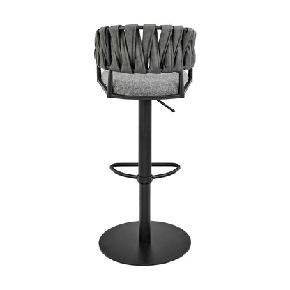 Black Swivel Counter Stool - Adjustable Height Bar Stool