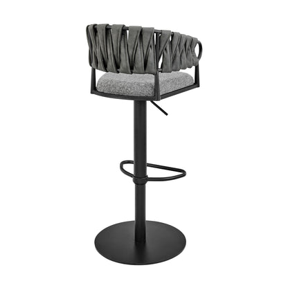 Black Swivel Counter Stool - Adjustable Height Bar Stool