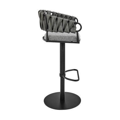 Black Swivel Counter Stool - Adjustable Height Bar Stool