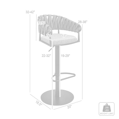 Black Swivel Counter Stool - Adjustable Height Bar Stool