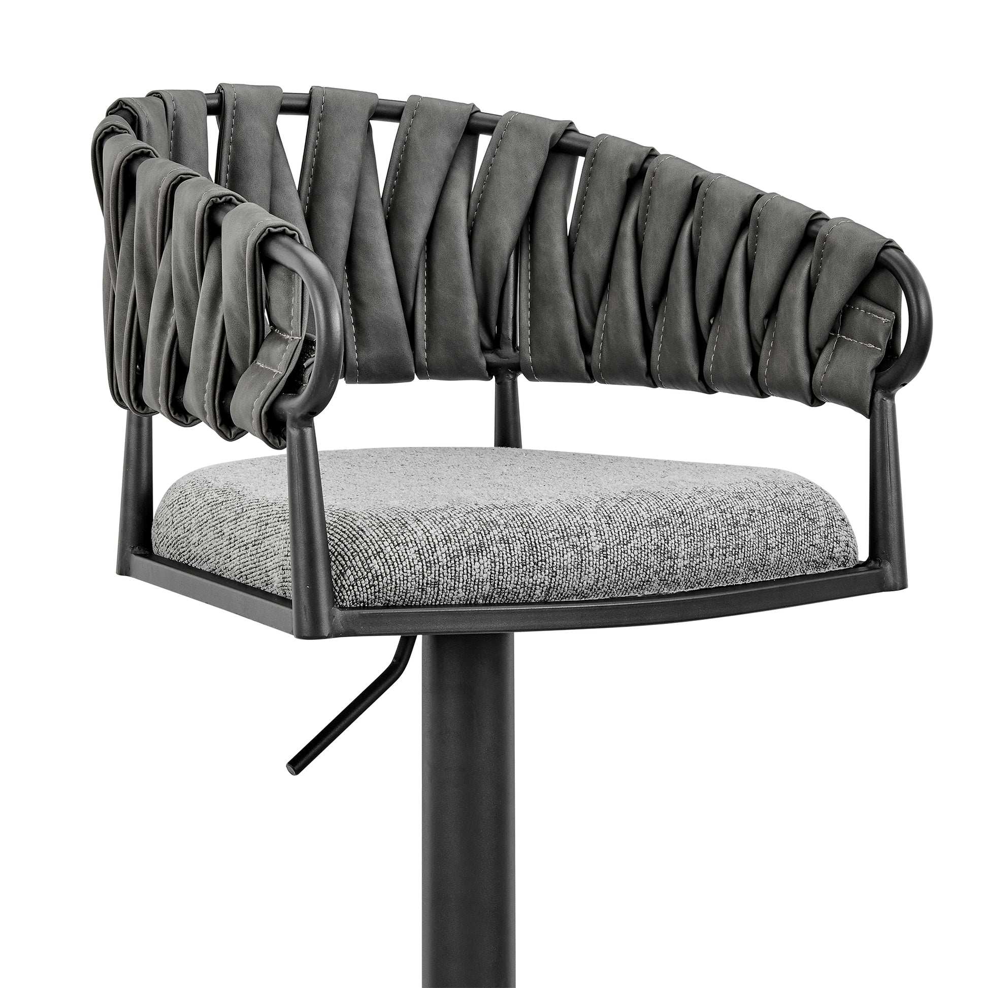 Black Swivel Counter Stool - Adjustable Height Bar Stool