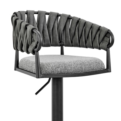 Black Swivel Counter Stool - Adjustable Height Bar Stool