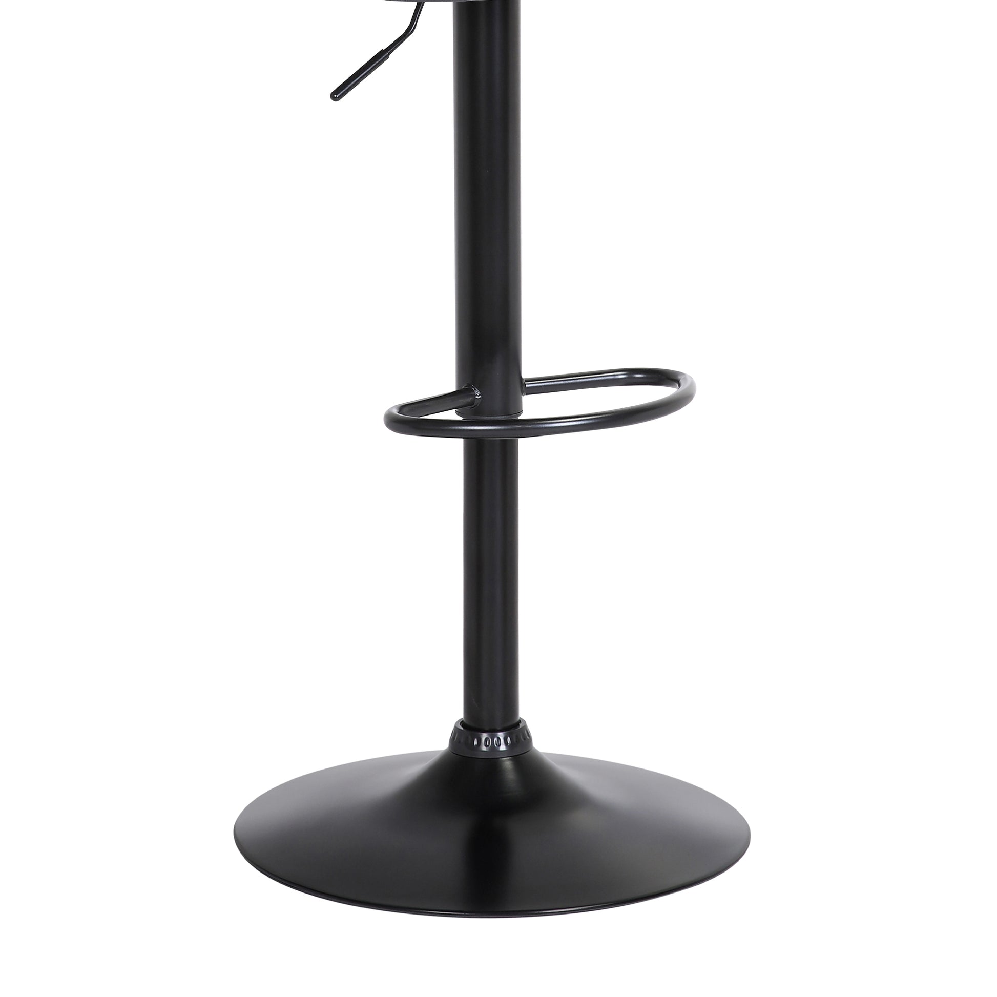 Adjustable Swivel Bar Stool with Faux Leather Seat for Kitchen Dining