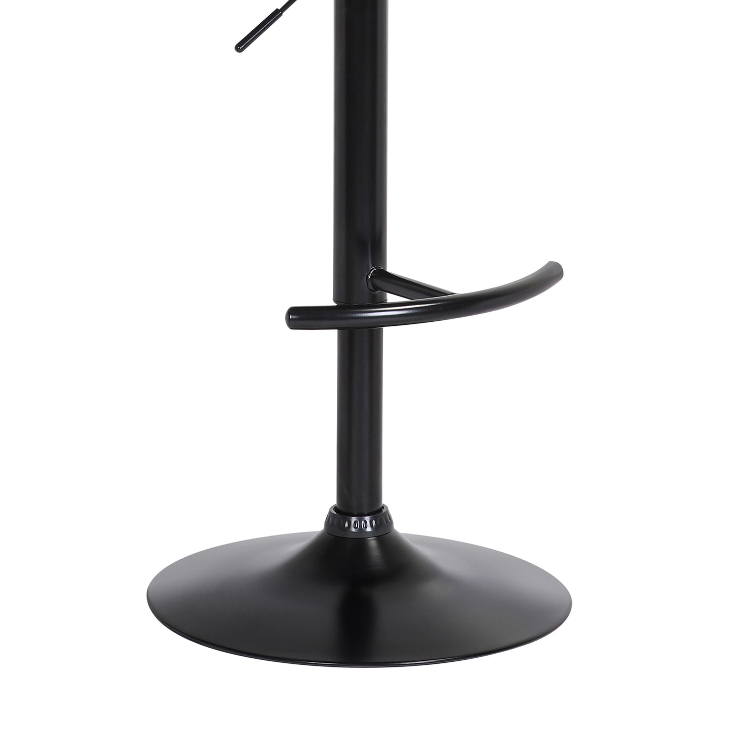 Adjustable Swivel Bar Stool with Gray Upholstery for Kitchen or Dining