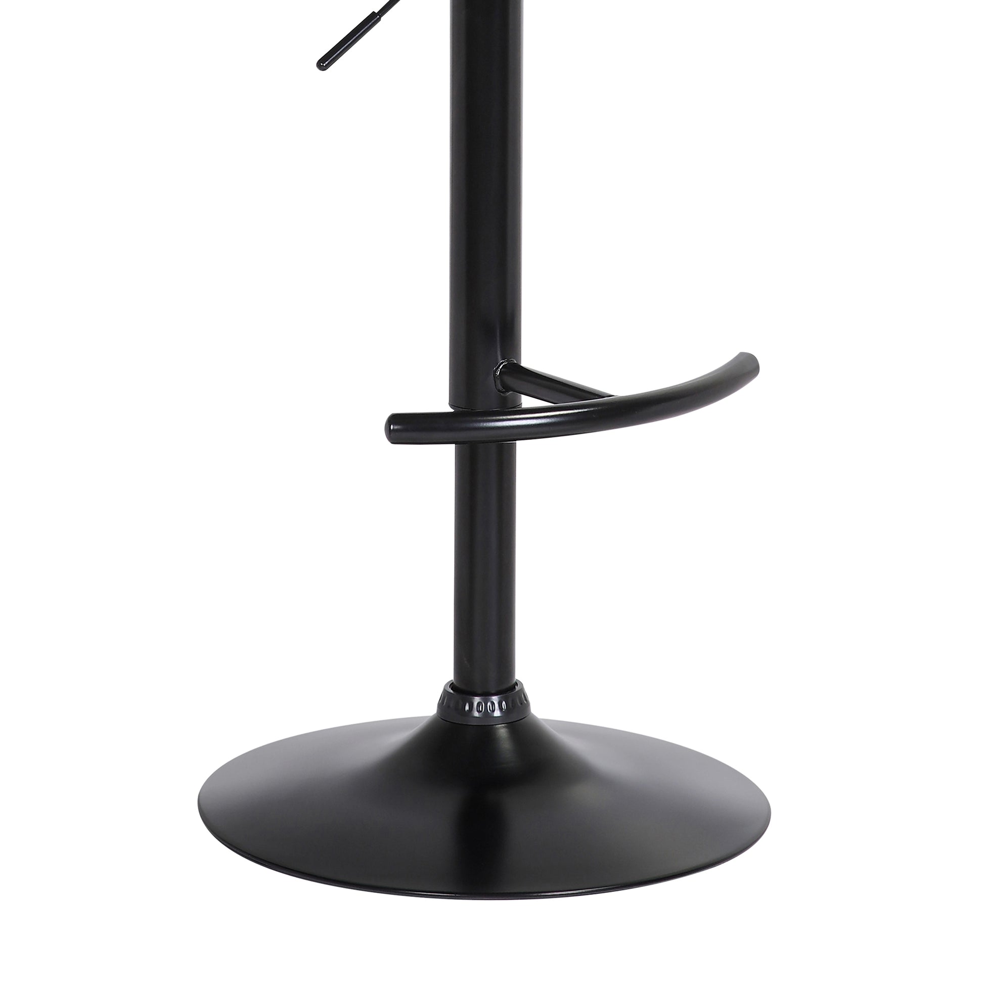 Blue Upholstered Swivel Bar Stool - Adjustable Height