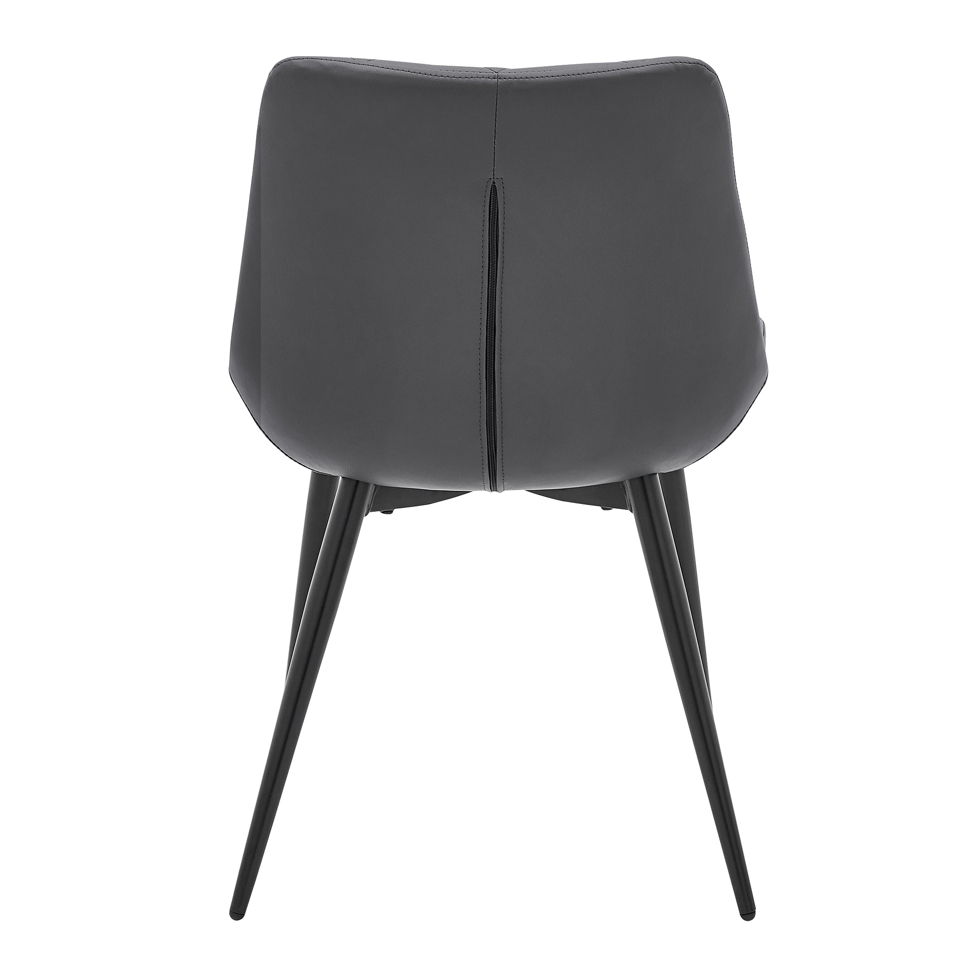Gray Faux Leather Dining Chairs - Set of 2