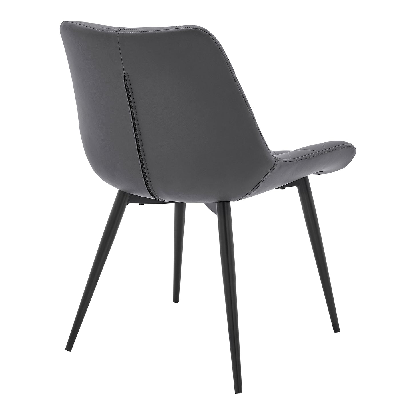 Gray Faux Leather Dining Chairs - Set of 2