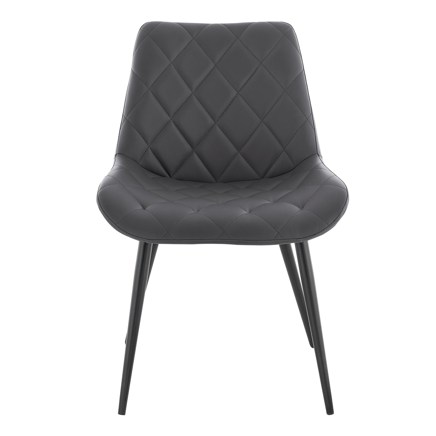 Gray Faux Leather Dining Chairs - Set of 2