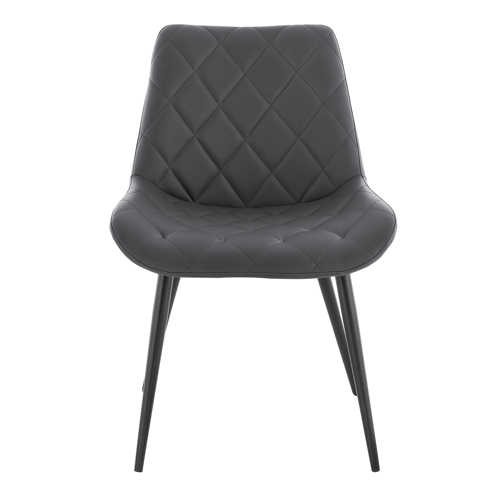 Gray Faux Leather Dining Chairs - Set of 2