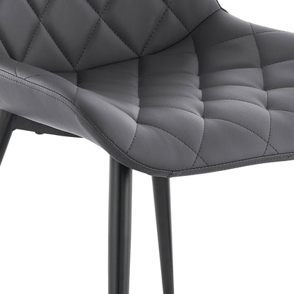 Gray Faux Leather Dining Chairs - Set of 2