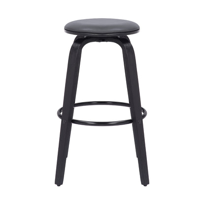 Gray Upholstered Swivel Bar Stool - 17" Wide