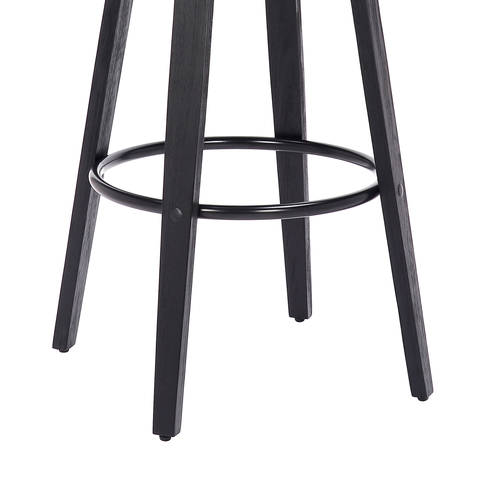 Gray Upholstered Swivel Bar Stool - 17" Wide