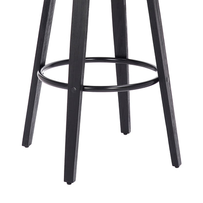 Gray Upholstered Swivel Bar Stool - 17" Wide