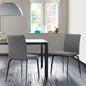 Lyon Gray Fabric and Metal Dining Room Chairs - Set of 2