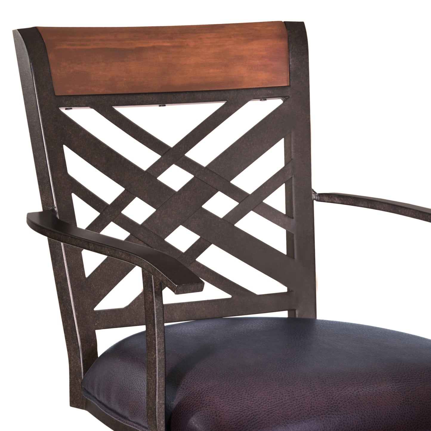 Brown Upholstered Barstool - 30" Dining Armchair