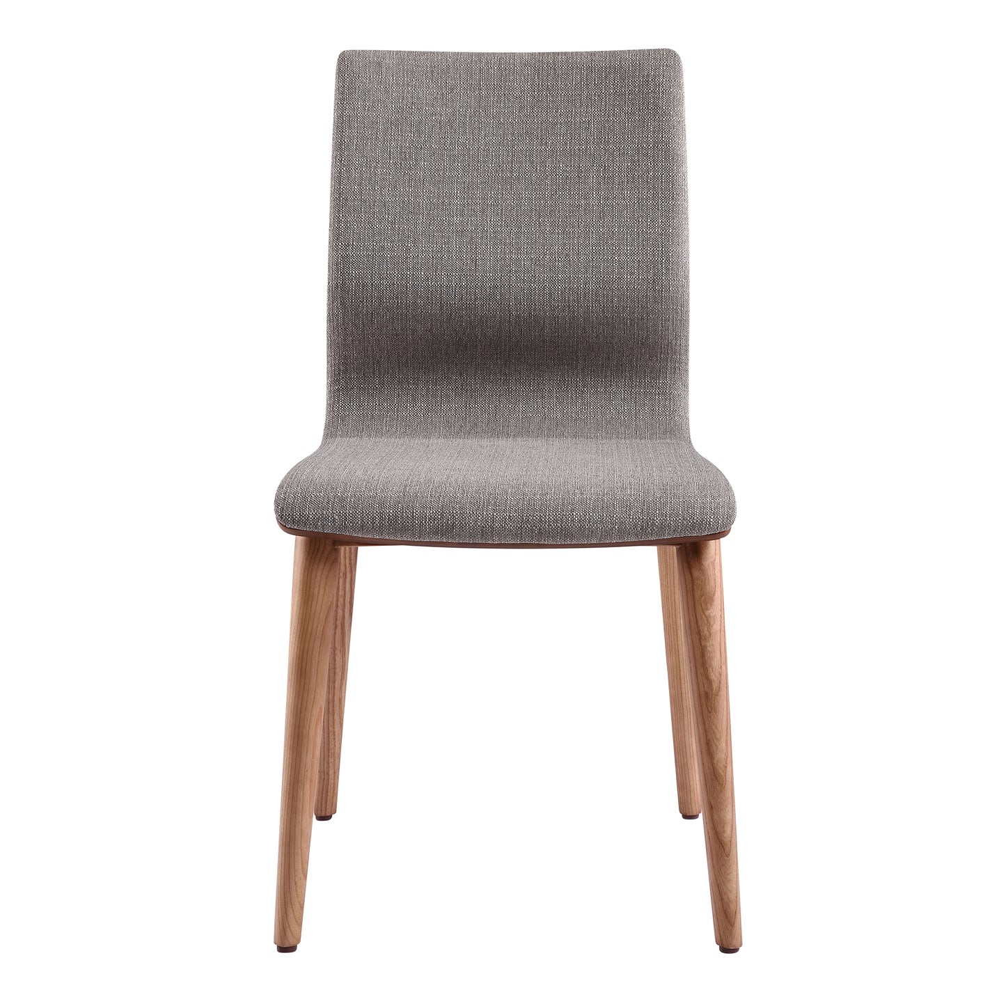 Mid-Century Dining Chair in Walnut and Gray Upholstery for Dining Room