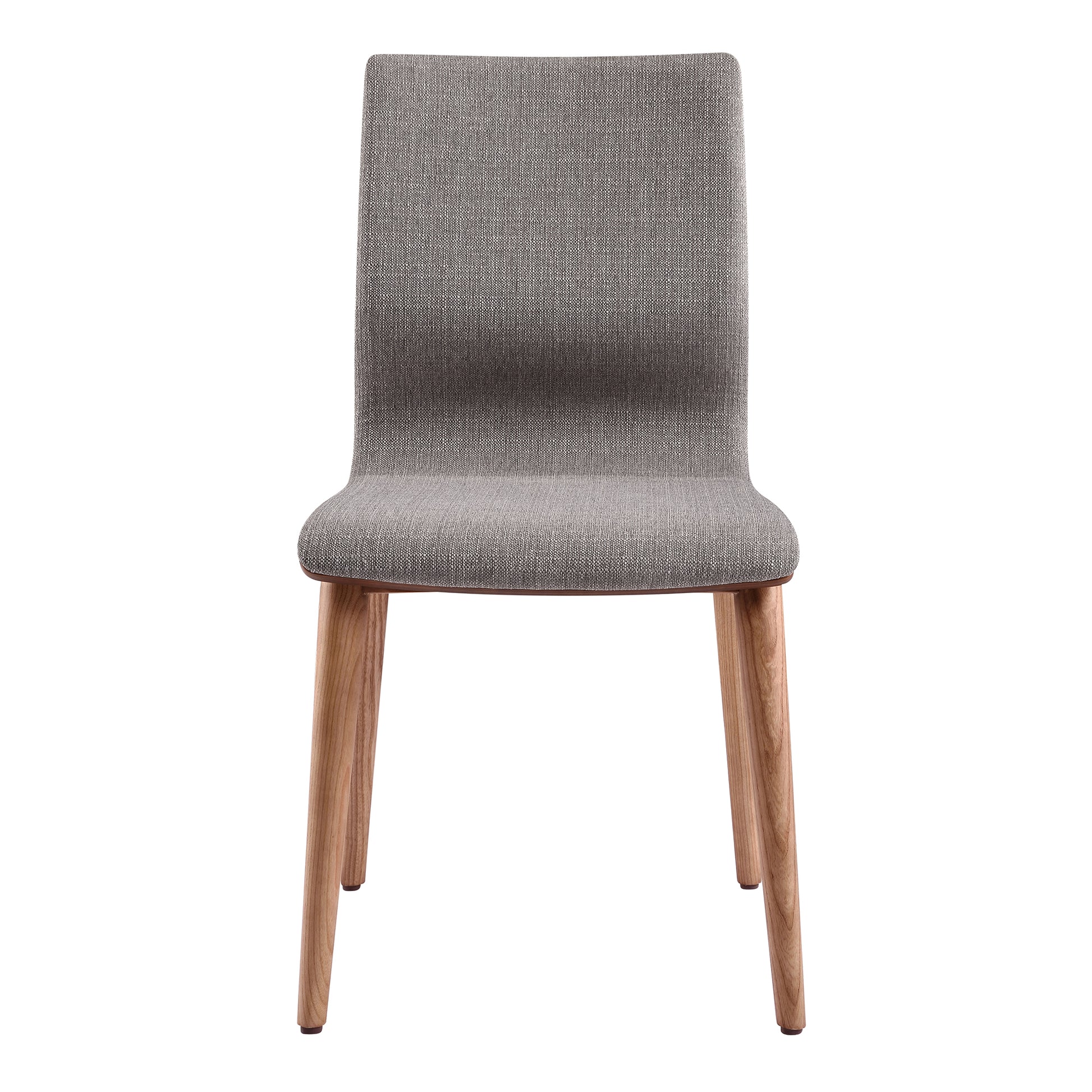 Mid-Century Dining Chair in Walnut and Gray Upholstery for Dining Room