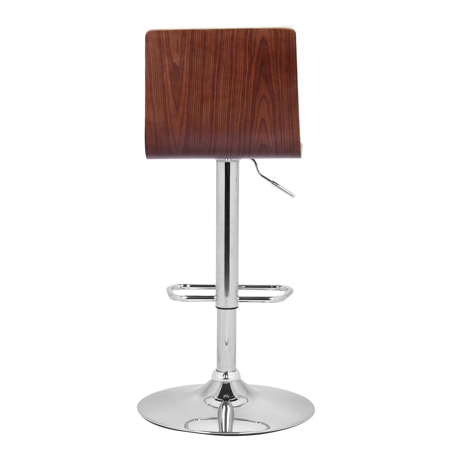 Swivel Bar Stool with Walnut Wood Base for Dining Room Seating
