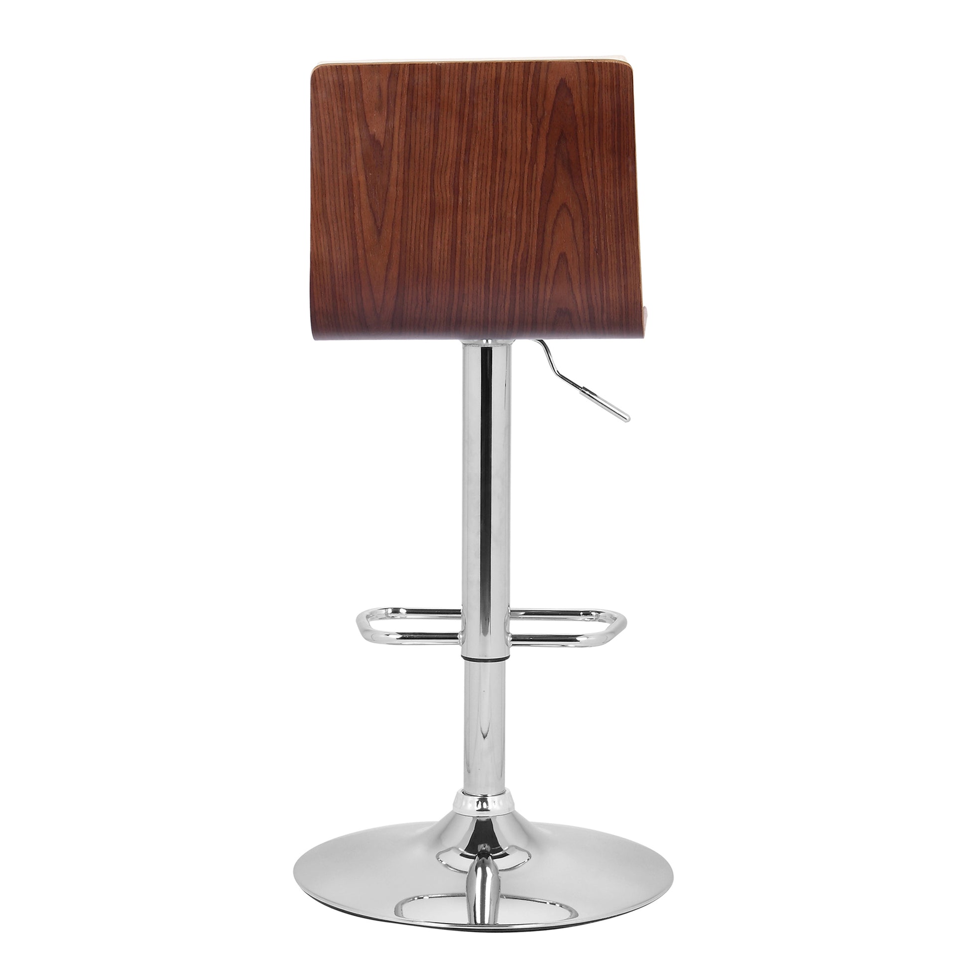 Swivel Bar Stool with Walnut Wood Base for Dining Room Seating
