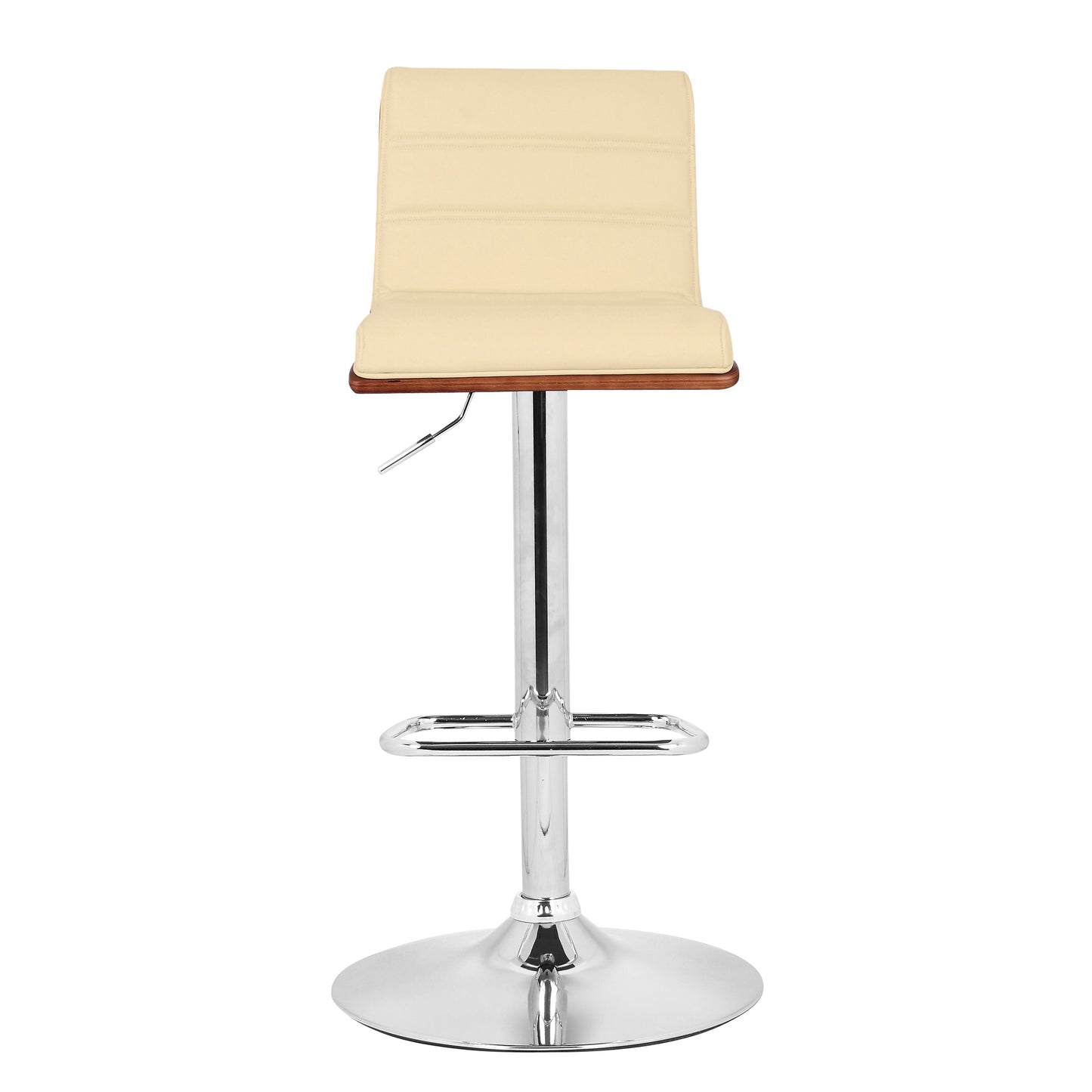 Swivel Bar Stool with Walnut Wood Base for Dining Room Seating