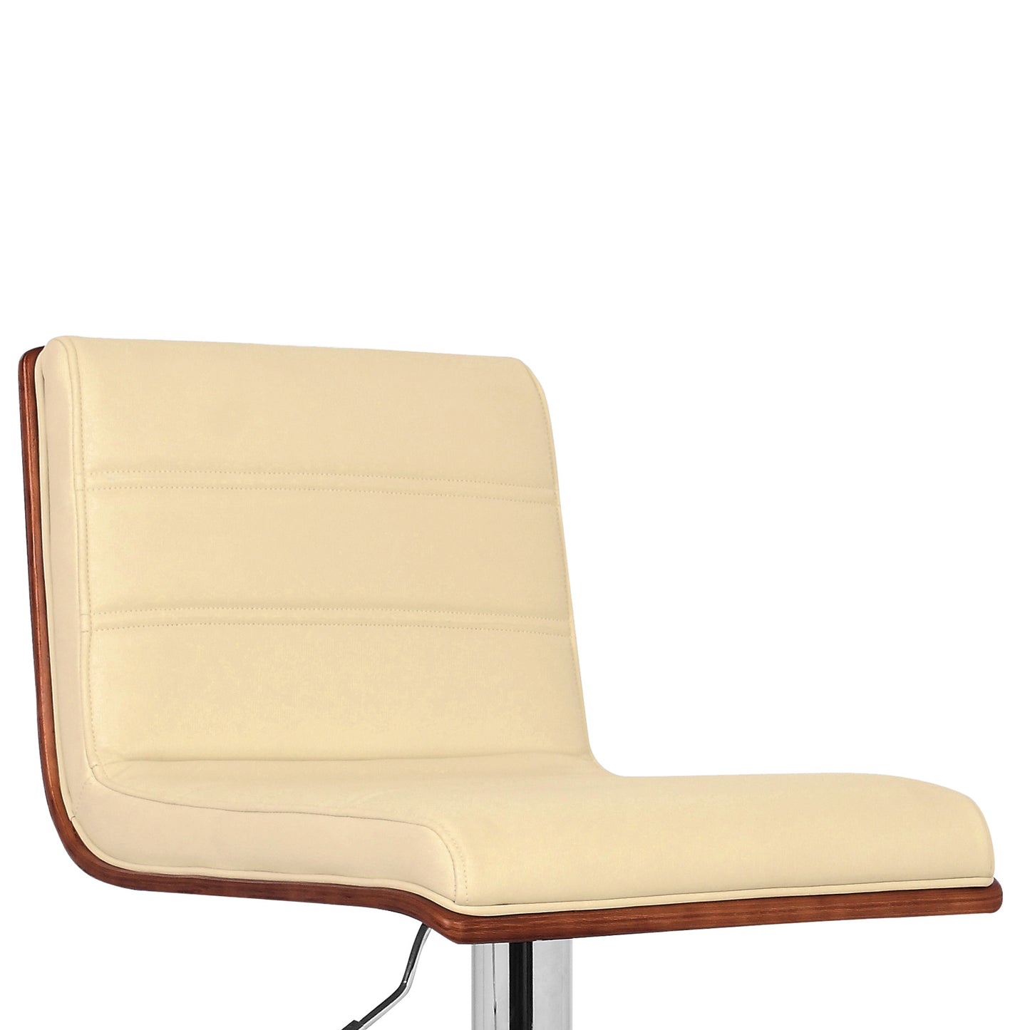 Swivel Bar Stool with Walnut Wood Base for Dining Room Seating