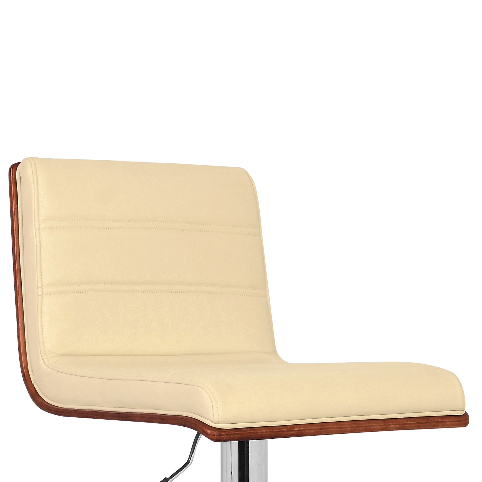 Swivel Bar Stool with Walnut Wood Base for Dining Room Seating