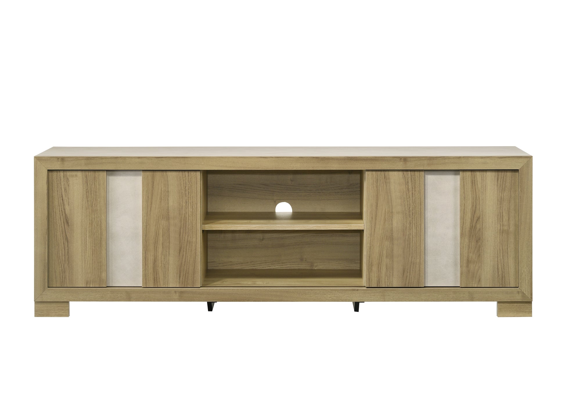 Driftwood Wood TV Console - 60-70 Inch Storage for Living Room
