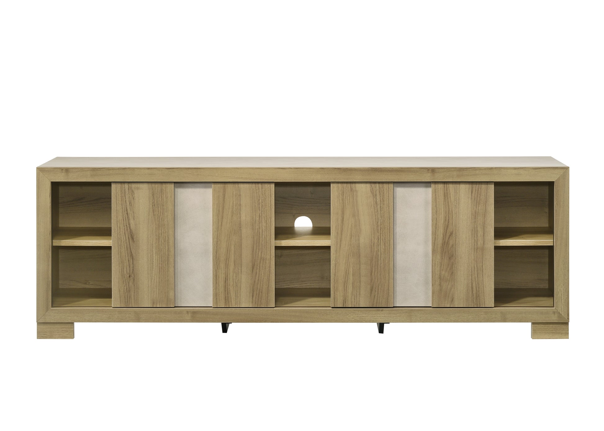 Driftwood Wood TV Console - 60-70 Inch Storage for Living Room