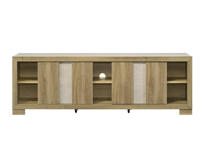 Driftwood Wood TV Console - 60-70 Inch Storage for Living Room
