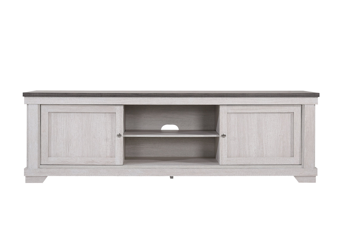 Beige Brown Wood TV Stand 60-70 Inch Entertainment Console