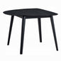 Contemporary Black Finish Dining Table 1pc Wooden Kitchen Furniture Unique Shape Tabletop