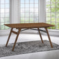 Walnut Finish Dining Table 1pc, Rectangular Tabletop Wooden Kitchen Casual Dining Furniture