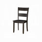 Walnut Finish Transitional Dining Chairs Set of 2 Wooden Dining Room Kitchen Furniture
