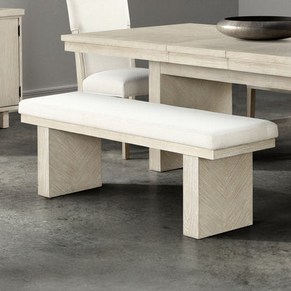 Modern Farmhouse Design 1pc Bench Plinth Base English Dovetail Natural Finish