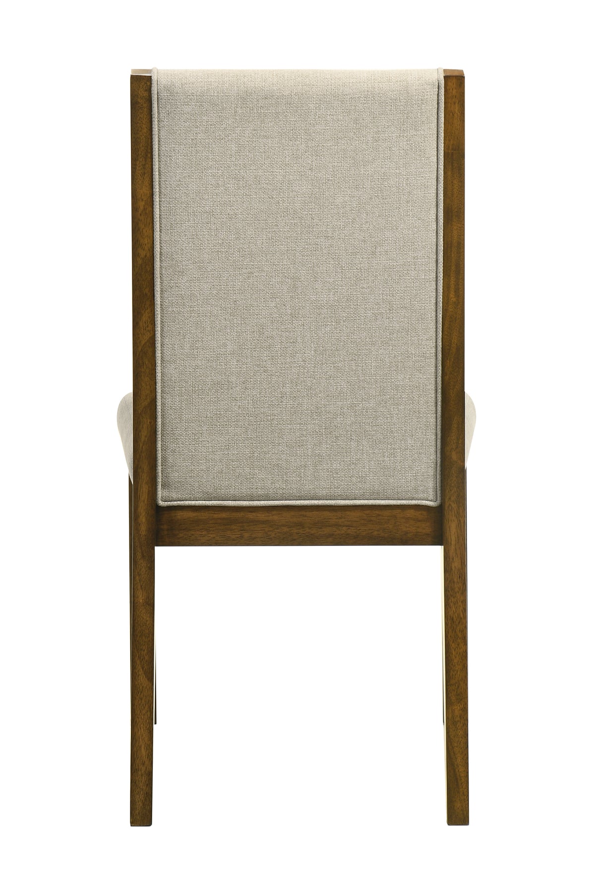 Brown Fabric Dining Chairs Set of 2 Traditional Style