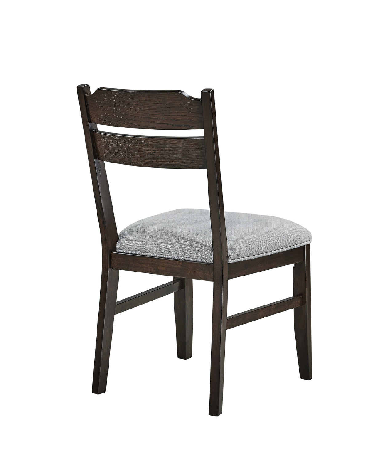 Dark Oak Dining Chairs - Set of 2 Fabric Upholstery