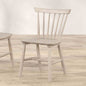 2pc Dining Chair Spindle Back Molded Seat Mid-Century White Oak Dining Furniture