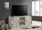 Salerno Dusty Gray 58"W TV Stand with 2 Open Shelves and 2 Cabinets
