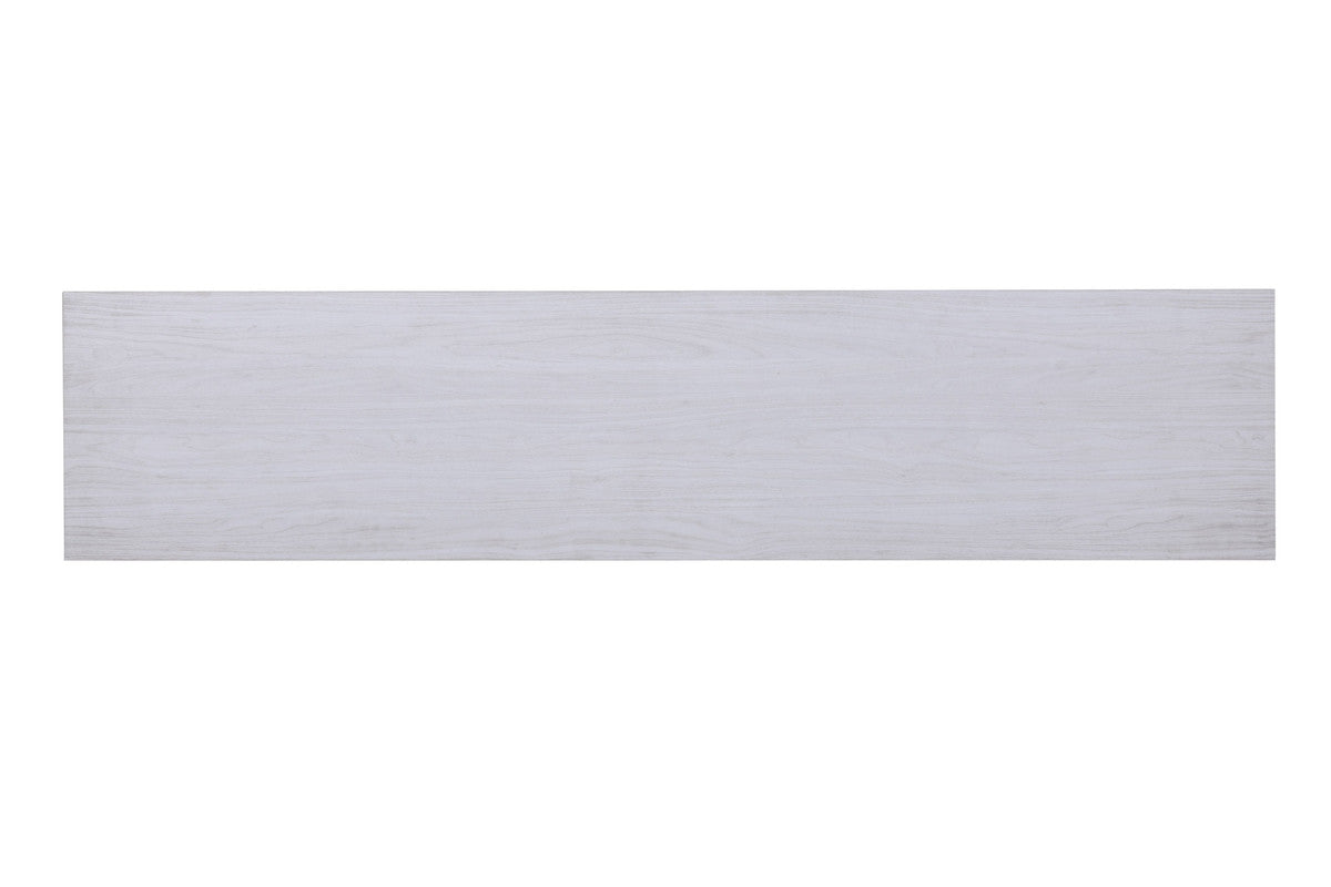 Iris 70" TV Stand Console - White Walnut Fireplace & Heater