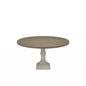 Taranto 59" Round White and Gray Dining Table