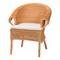 Bohemian Braided Honey Rattan Dining Chair