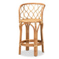 Modern and Contemporary Natural Finished Rattan Counter Stool