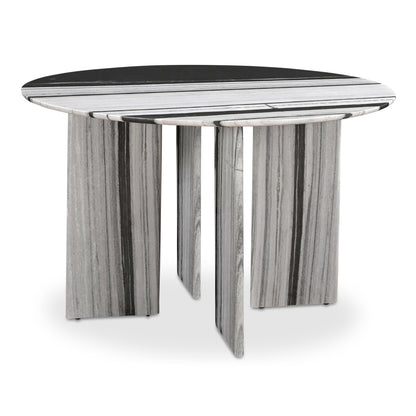 Round Marble Dining Table for Dining Room Decor, Seats Four
