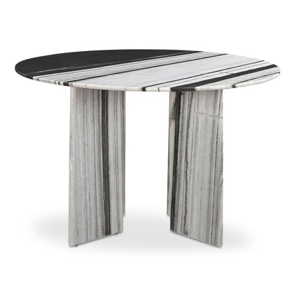 Round Marble Dining Table for Dining Room Decor, Seats Four
