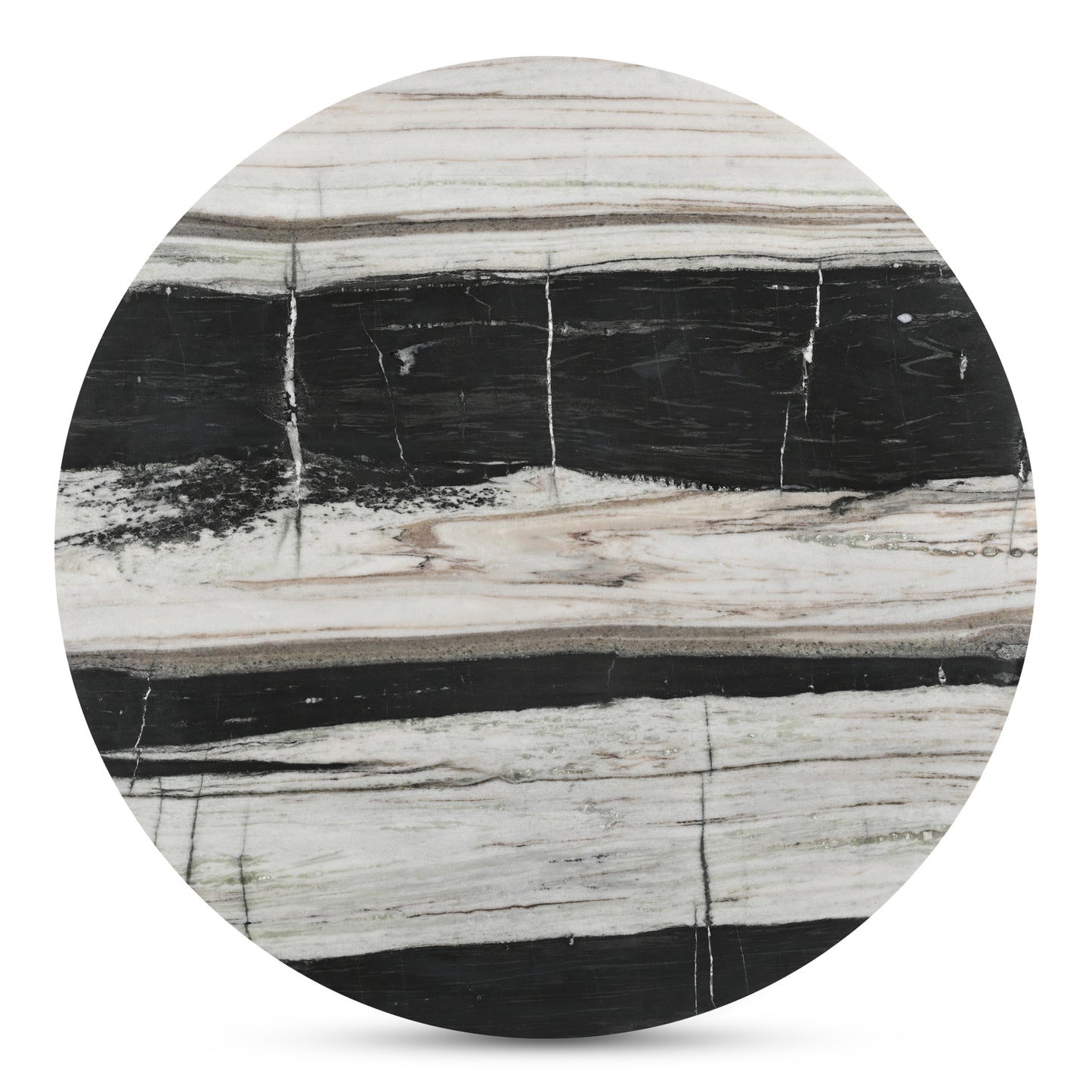 Round Marble Dining Table for Dining Room Decor, Seats Four