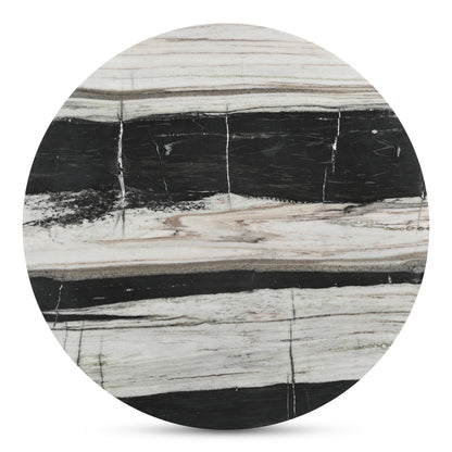 Round Marble Dining Table for Dining Room Decor, Seats Four